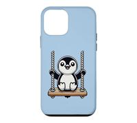 Joli Pingouin balançoire en Forme d'animal de Dessin animé Coque pour iPhone 12 Mini