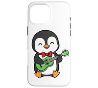 Joli Pingouin Jouant de la Guitare avec Motif Animal de Dessin animé Coque pour iPhone 16 Pro Max