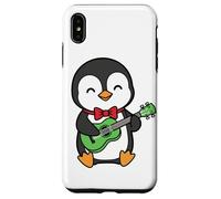 Joli Pingouin Jouant de la Guitare avec Motif Animal de Dessin animé Coque pour iPhone XS Max
