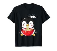 Joli Pingouin Mangeant des Nouilles Ramen Anime Kawaii T-Shirt