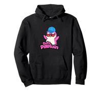 Joli Pingouin Rose avec Lunettes de Soleil et Bonnet en Forme de cœur Sweat à Capuche