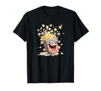 Joli Pop-Corn avec Lunettes pour Films et cinémas Amusants T-Shirt