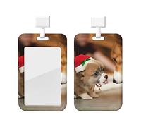 Joli porte-badge d'identification Corgi avec lanière en plastique pour carte d'identité, porte-badge avec fenêtre transparente, porte-badge pour infirmière, fournitures de bureau