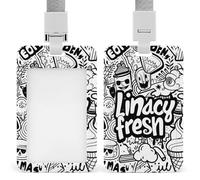 Joli porte-badge graffiti noir et blanc avec cordon tour de cou, cordon détachable, étanche, transparent, porte-carte vertical, pour enseignant, infirmière, médecin, cadeau pour collègues de travail