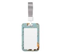 Joli porte-badge vertical imprimé Corgi