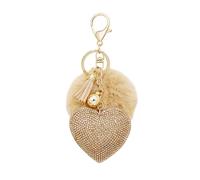 Joli porte-clés en forme de cœur en, accessoire élégant, breloque pour sacs à main, portefeuilles et effets personnels, porte-clés en forme de cœur