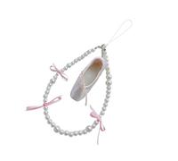 Joli porte-clés en forme de pantoufle de ballet - Accessoire portable avec ruban - Pour les créateurs de tendances et les tenues quotidiennes