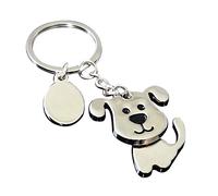 Joli porte-clés en métal en forme de chien - Porte-clés de poche de voiture - Ornements de poche pour femme et homme - Cadeau d'anniversaire adorable
