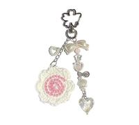 Joli porte-clés fait à la main avec breloque de en forme de sucette Crochet, Texture en alliage Unique, adapté à toutes les Occasions