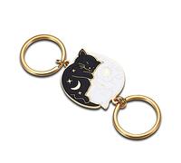 Joli porte-clés pour petit ami, petite amie, meilleur ami, Noël, Saint-Valentin, couple assorti pour femme, mari, elle, amoureux des chats, fiancée, anniversaire, mariage
