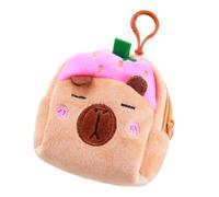 Joli porte-monnaie Capybaras tendance, accessoire amusant pour sacs, excellent transport de monnaie sur le chemin doux, Capybara aux fraises 1, M, Classique