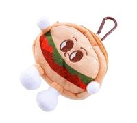 Joli porte-monnaie en forme de Capybaras en polyester robuste et doux pour voyage, shopping ou école, usage quotidien décontracté, Hamburger
