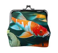 Joli porte-monnaie en forme de poisson koï, petite pochette de rangement pour week-end et voyages d'affaires, Noir , Taille unique, Pochette à monnaie