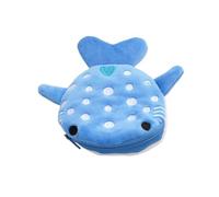Joli porte-monnaie en peluche douce avec fermeture éclair pour enfants, adolescents, filles, femmes, câbles de données, écouteurs et pochette pour clés, bleu, Taille unique