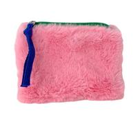 Joli porte-monnaie en peluche facile à transporter pour ajouter du plaisir à votre vie quotidienne, Couleur de la poudre de pêche