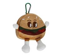 Joli porte-monnaie en peluche - Porte-monnaie pour hamburger grillé, porte-monnaie souple de dessins animés, mini portefeuille avec fermeture éclair | Adorable porte-clés organisateur de change pour