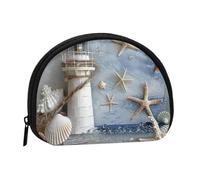 Joli porte-monnaie et mini pochette à changer, art sur le thème de la mer, petit sac à monnaie tendance avec fermeture éclair pour femme, noir, taille unique, demi-cercle, Noir , Taille unique