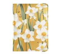 Joli porte-passeport et carte de vaccin Narcisse doré pour documents de voyage, étui de protection pour passeport essentiel de voyage étanche