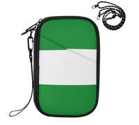 Joli porte-passeport pour voyage Vert Blanc Motif bloc horizontal