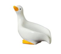 Joli porte-savon en forme de canard, boîte à savon en céramique, porte-savon auto-drainant, plateau antidérapant pour savon, blanc
