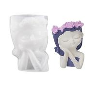 Joli porte-stylo en silicone pour filles, décoration de table, plâtres, outil de fabrication de pots de fleurs, pot de fleurs en silicone facile à nettoyer