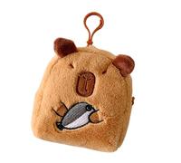 Joli portefeuille Capybara en peluche pour pièces de monnaie en forme d'animal Sac de rangement pour écouteurs Portefeuille décoratif Sac de rangement pour écouteurs Sac de rangement pour casque