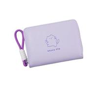 Joli portefeuille en cuir synthétique pour femmes et filles - Petit portefeuille pour pièces de monnaie - Porte-cartes en cuir synthétique - Grande capacité - Portefeuille court avec porte-cartes, a