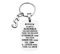 Joli portefeuille pour femme avec lettres oubliées et ornements d'amour Porte-clés de Noël My Never 26 Nephew To I You Porte-clés taxers et étourdissements pour femme, s, taille unique