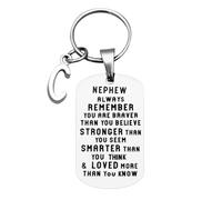 Joli portefeuille pour femme avec lettres oubliées et ornements d'amour Porte-clés de Noël My Never 26 Nephew To I You Porte-clés taxers et étourdissements pour femme, C, taille unique