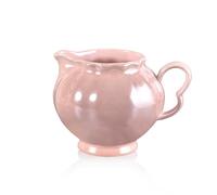 Joli pot à crème avec une belle finition émaillée nacrée pour café, lait, sauces, vinaigrette, pichet en céramique, passe au micro-ondes et au congélateur, rose