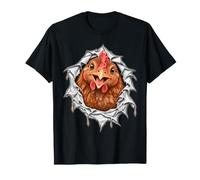 Joli Poulet Rampant Hors du Design déchiré T-Shirt