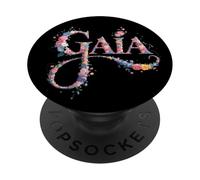 Joli prénom Gaia - Tenue de Jardin personnalisée pour Fille PopSockets PopGrip Adhésif