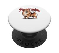 Joli propriétaire de Race de Chien de Poméranie PopSockets PopGrip Adhésif