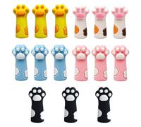 Joli protège-crayon en forme de patte de chaton, en silicone anti-mastication, manchon d'extension de stylo pour écrire les élèves et les enfants