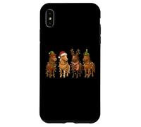 Joli Pyjama de Noël Amusant avec lumières de Noël pour Amoureux des Animaux Coque pour iPhone XS Max