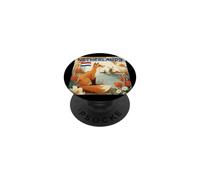Joli Renard avec Moulin à Vent et Drapeau des Pays-Bas PopSockets PopGrip Adhésif