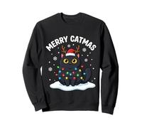 Joli Renne lumières de Noël pour Chaton et Chat Père Noël Pyjama Sweatshirt