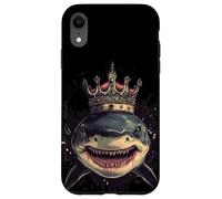 Joli requin avec couronne pour les amateurs de royaume et de requins Coque pour iPhone XR