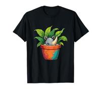 Joli rhinocéros dans Un Pot de Fleurs coloré pour jardiniers T-Shirt