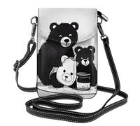 Joli sac à bandoulière en cuir à motif d'ours en forme de bouteille de lait, adapté pour les voyages, la randonnée, le camping ou une utilisation quotidienne.