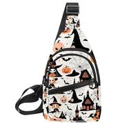 Joli sac à bandoulière Happy Halloween3 pour femme et homme Sac à dos banane Sac à bandoulière Sac à main Sac à main, Multicolore 17., 11.8x7x1.5in/30x18x4cm