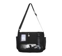 Joli sac à bandoulière transparent Itabag - Sac à bandoulière tendance - Style japonais - Messagers pour tous les jours, Noir , One Size