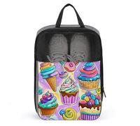 Joli sac à chaussures de voyage résistant à l'eau avec fermeture éclair, gris, taille unique, moderne, gris, Taille unique, Moderne