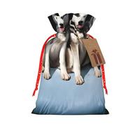 Joli sac à cordon imprimé husky en toile de jute avec cordon de serrage pour mariage/fête/festival/rangement