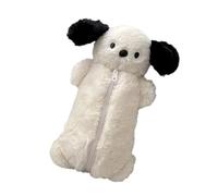 Joli sac à crayons en peluche avec motif chien de dessin animé - Grande capacité de stockage - Plan permanent pour l'école et le bureau - Trousse à crayons créative de dessin animé - Rudiments