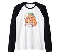 Joli Sac à Dos Capybara et Tortue Ramen Kawaii Manche Raglan
