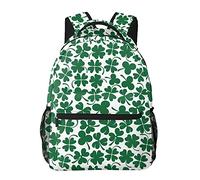 Joli sac à dos de collège pour adolescents garçons filles, sac à dos léger pour ordinateur portable Lucky Clover Shamrock, cartable de grande capacité pour ordinateur portable, boîte à crayons, boute