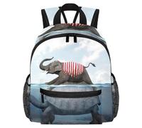 Joli sac à dos pour enfant - Bateau de vocation Phare Chaise longue Conque Sac moderne pour enfants pour maternelle, école, filles et petits enfants, Multicolore 4., 25.4x10x30 CM/10x4x12 in