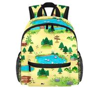 Joli sac à dos pour enfant - Bonne nuit lune étoiles sac moderne pour enfants pour la maternelle, l'école, les filles et les petits enfants, multicolore 2, 25.4x10x30 CM/10x4x12 in
