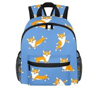 Joli sac à dos pour enfant - Sac à dos moderne à motif Corgi pour la danse, la course à pied, la maternelle, l'école, les filles et les petits enfants, multicolore 1, 25.4x10x30 CM/10x4x12 in